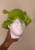 Wavy brim Ruffle Hat with ears