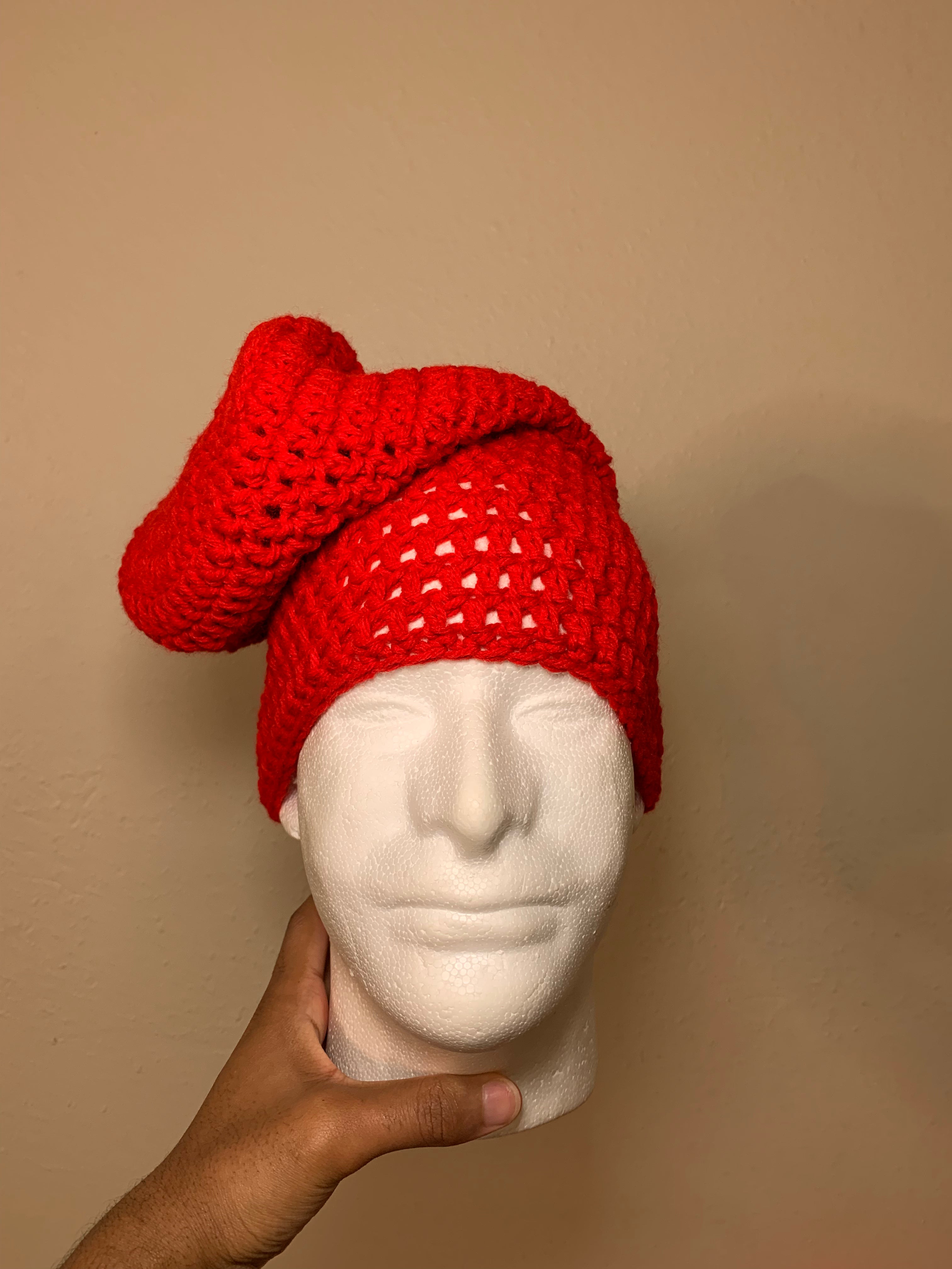 Red Slouchy Beanie