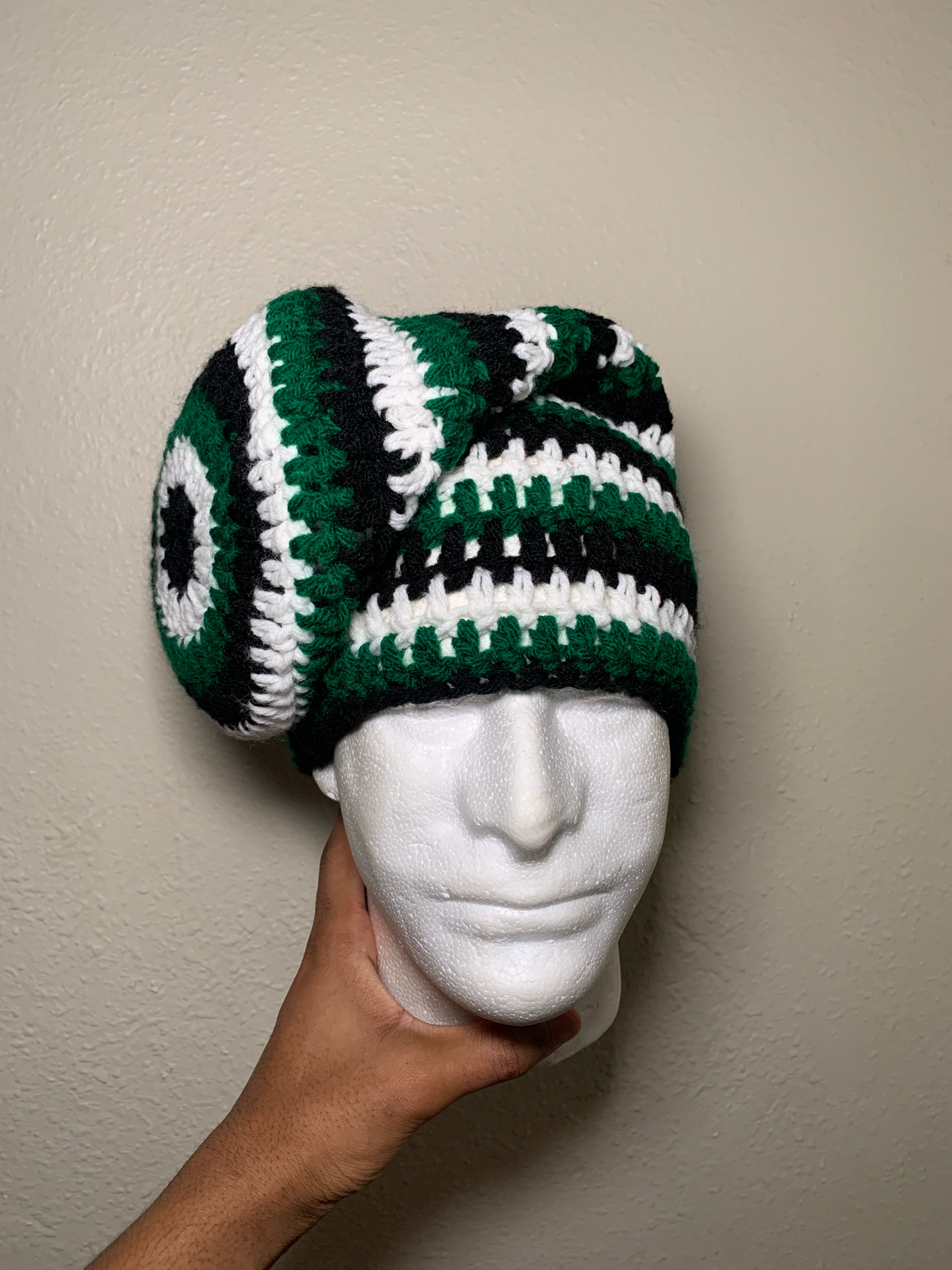 Striped Slouchy Beanie